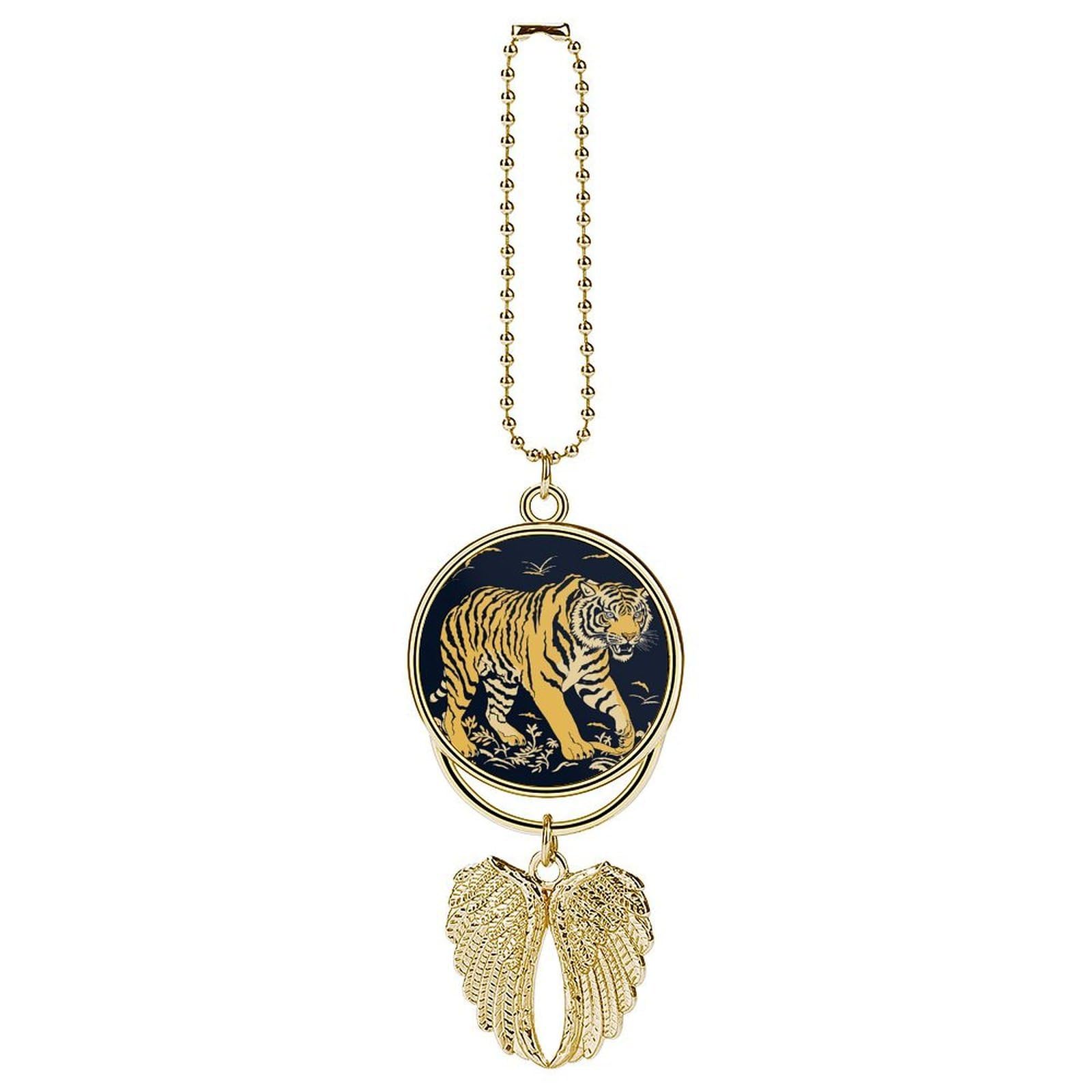Animation Style Tiger Car Charm Alloy Car Rear View Mirrors Hanging Ornaments Stylish Car Pendant Funny Auto Hanging Accessories Car Hanging Ornaments Gift for Women Men