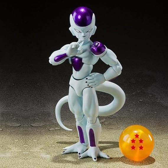 Tamashi Nations S.H. Figuarts Dragon Ball Z Freeza Fourth Form Resale Version, Approx. 4.7 inches 120 mm, PVC & ABS Pre-Painted Action Figure