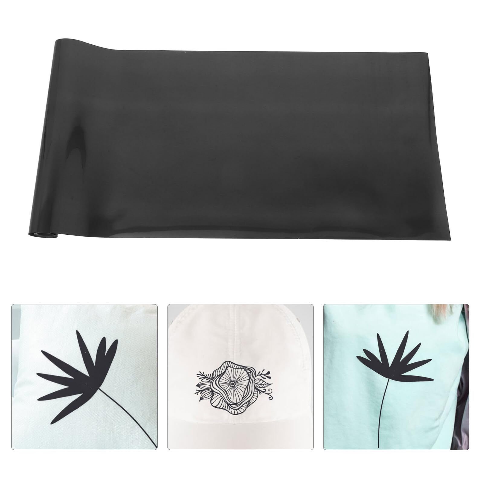 6m Schwarze Transferfolie Matte für Textilien Aufbügeln T-Shirts und Stoffen DIY-transferfolie für Kleidungsprojekte auch Glas Metall Kunststoff und Holz Anwendbar