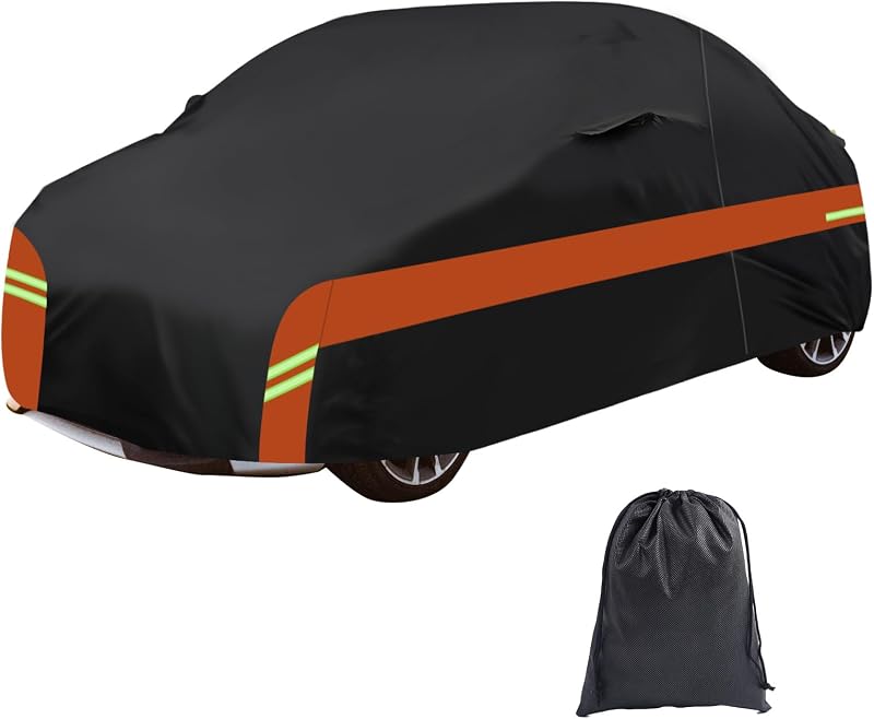 Luolety Vízálló Autótakaró FIAT 500/500C/500E/Abarth 2007-2024 6 Réteg Garázs Cipzárral