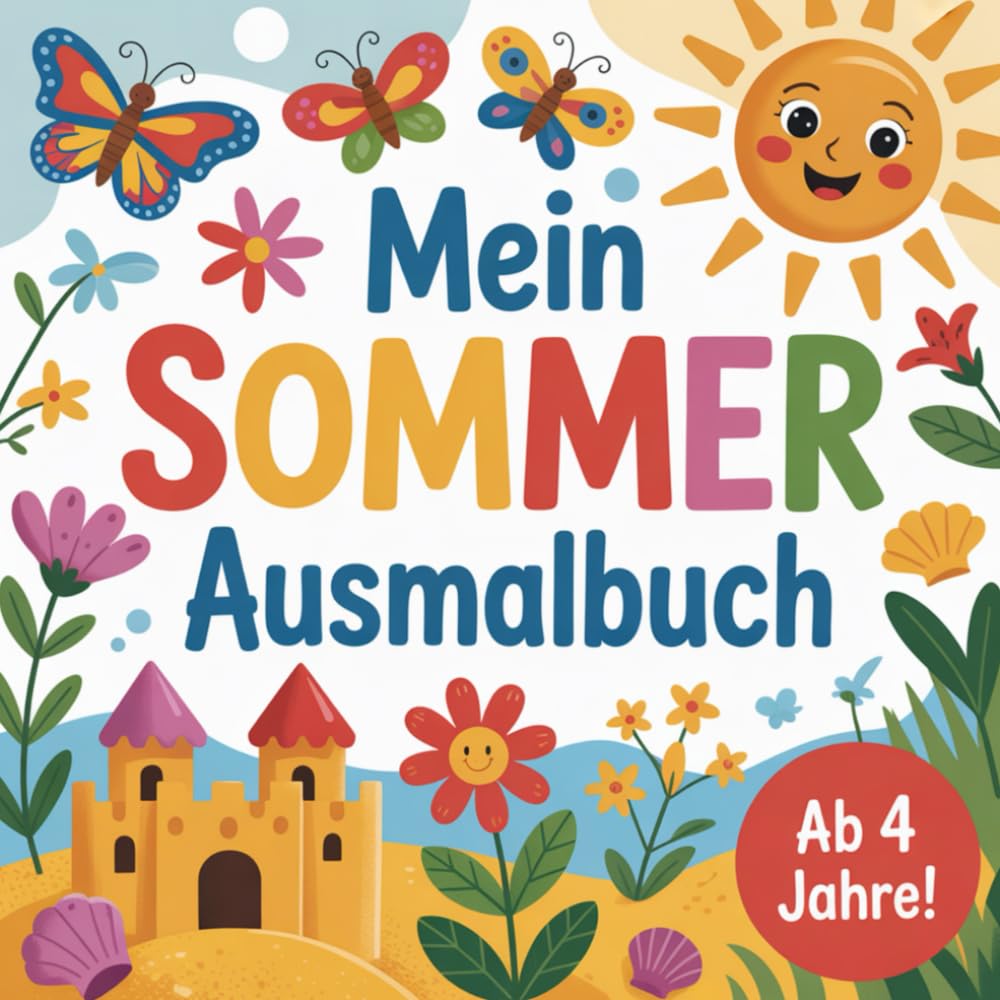 Mein Sommer Ausmalbuch - für Kinder ab 4 Jahre: für kleine Entdecker - fördert Feinmotorik, Konzentration und Kreativität (Mein Jahreszeiten Ausmalbuch - für Kinder ab 4 Jahre)