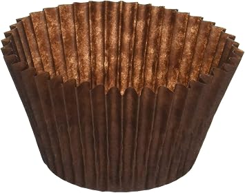 Brown Mini Paper Cupcake Liners - MADE IN USA -Fluted Cupcake Holder Cups for Baking Muffins, Food-Grade, Odorless, Non-Stick, Fits Mini Pans, 1 1/2 x 1", [500-Count]