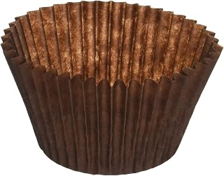 Brown Mini Paper Cupcake Liners - MADE IN USA -Fluted Cupcake Holder Cups for Baking Muffins, Food-Grade, Odorless, Non-Stick, Fits Mini Pans, 1 1/2'' x 1", [500-Count]