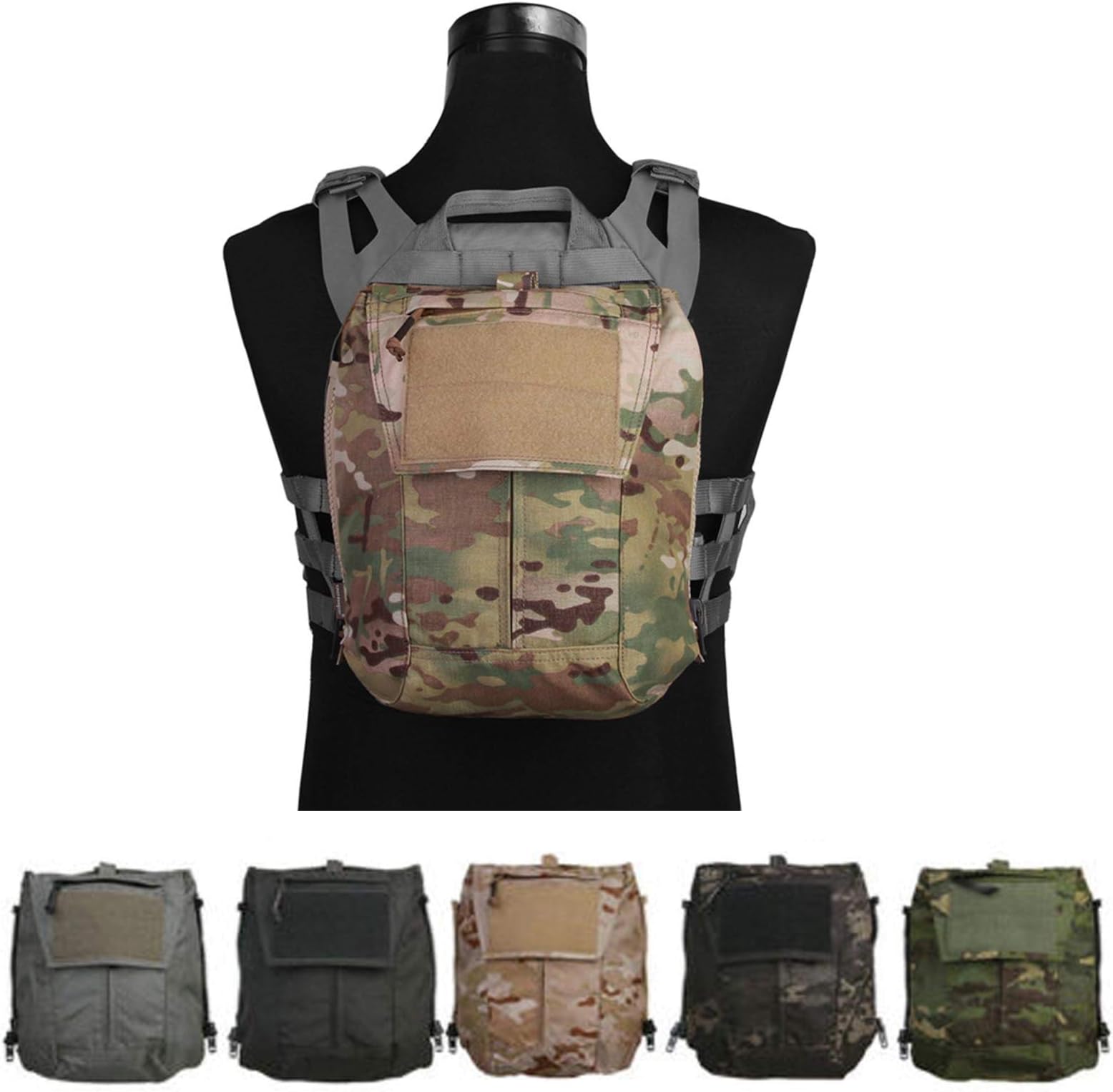 Tactical Pouch Zip-ON Panel for Vest Plate Carrier AVS JPC2.0 CPC Gear
