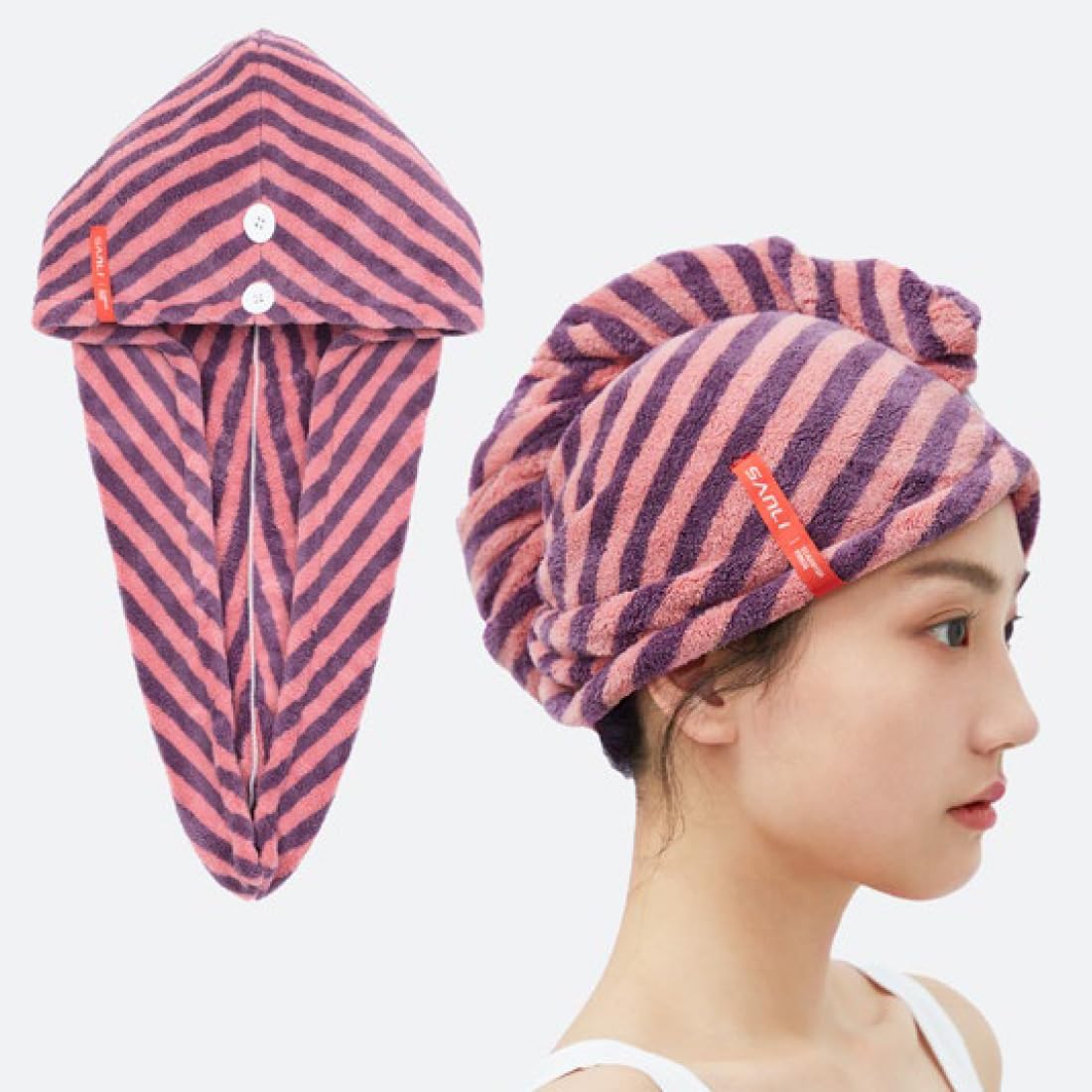Amazon｜きれい髪 速乾 ヘアドライタオル 吸水性 速乾性 カットパイル