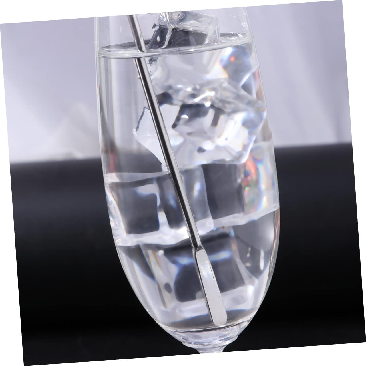 Garneck 100pcs Cocktail Stirrer Handle Stirring Spoon Stainless Steel Stirrers Bar Accessory