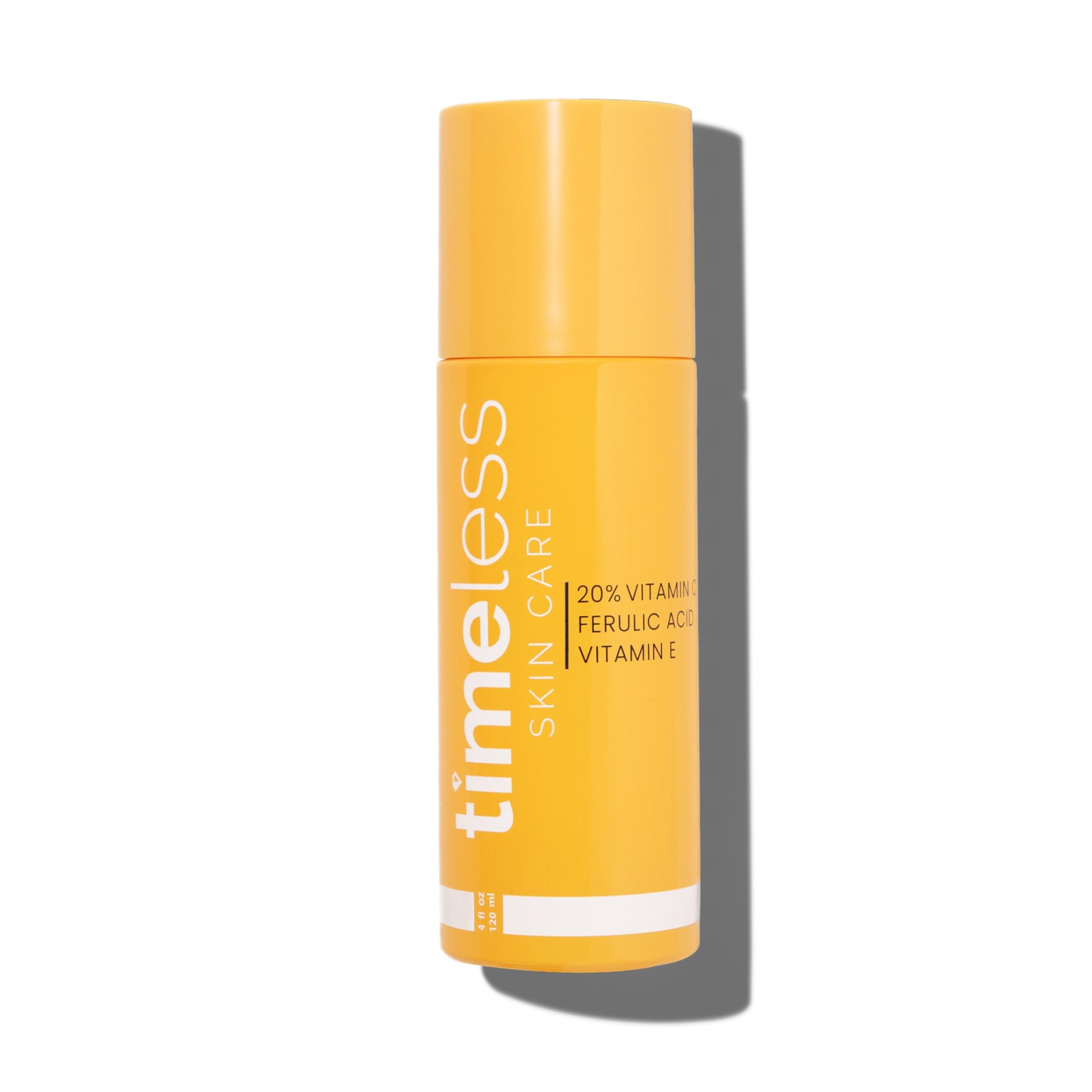 Timeless Skin Care20% Vitamin C + E Ferulic Acid Serum - 4 Fl Oz - Lightweight, Non-Greasy Formula - Use Daily to Brighten, Restore & Correct Skin - Recommended for All Skin Types