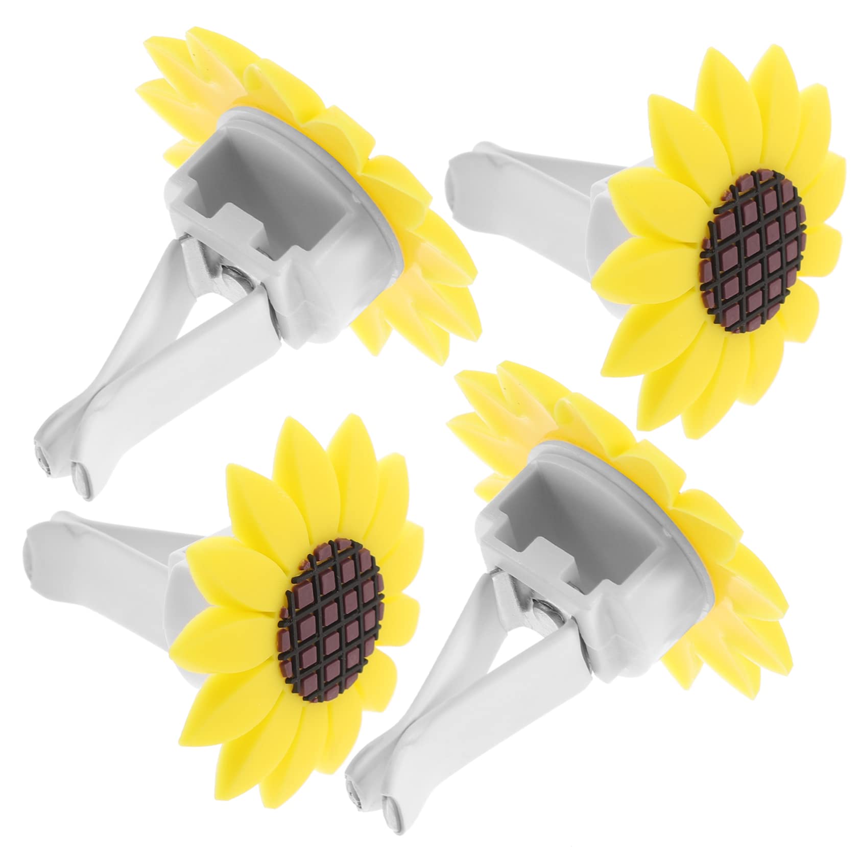 ibasenice 5 Set Di Accessori Per Auto Clip A Forma Di Girasole Clip Per Bocchette Di Ventilazione Per Auto 4 Pezzi * 5
