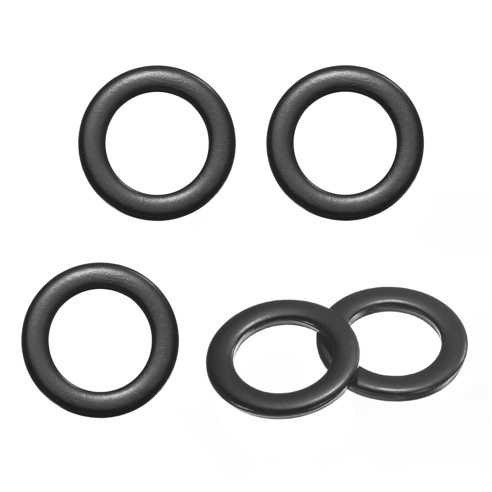 M METERXITY 5-Pack M18 Flat Washers 30mm OD Black Galvanized