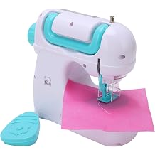 Sewing Machine Toy, Electric Simulation Educational Beginner Sewing Machine for Children Over 3 Years, with Pedal Switch and Button Switch, Compact Lightweight Design