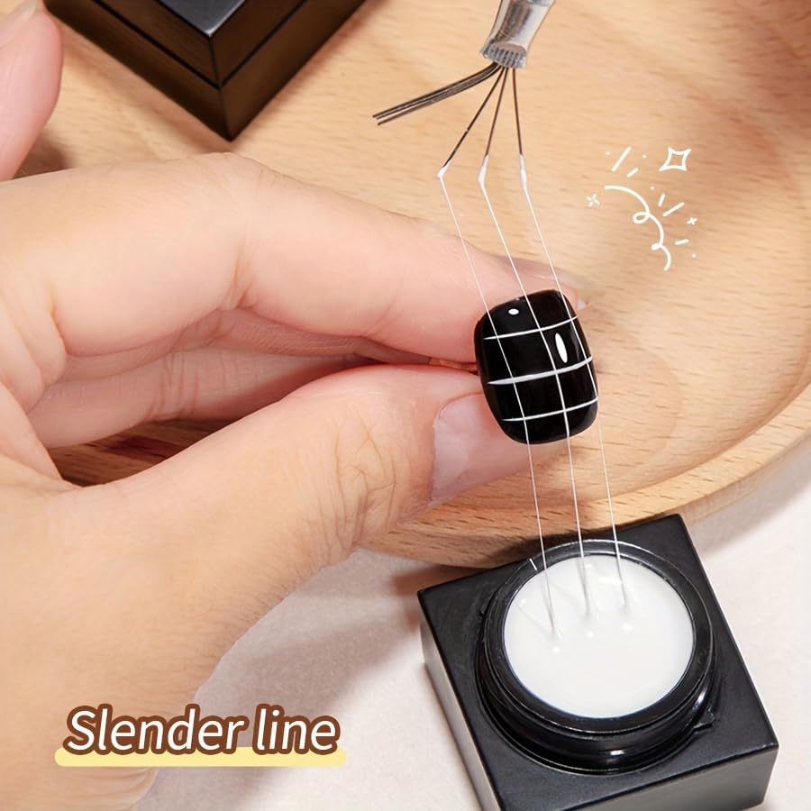 Multifunctional Nail Art Liner Brush, Nail Painting Brush Nail Art Seven Needle Pen Painting