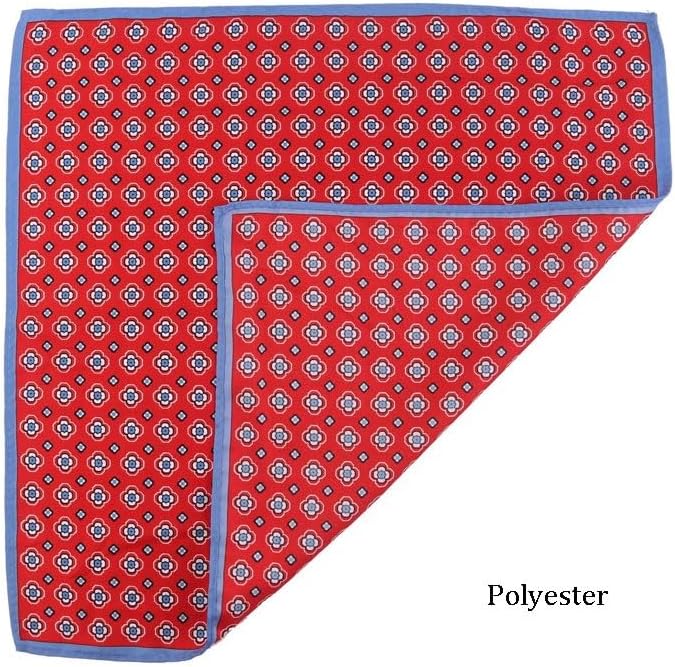 Men's Suit Pocket Square Silk Scarf Printed Polyester Silk Chestnut Handkerchief