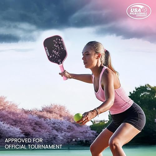 Vista 6 de Proto - Pala de pickleball de fibra de carbono cruda termoformada con núcleo de polímero en panal, control de potencia mejorado y giro máximo