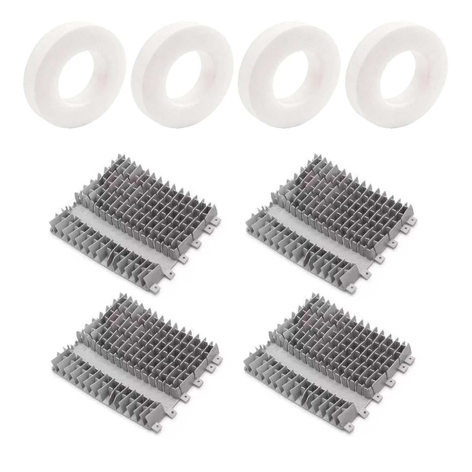 Pool Cleaning Upgrade Climbing Brush Set Replacement Rings Improved Climbing Ability Cleaning Efficiency 4 8 Easy Installation(8pcs)