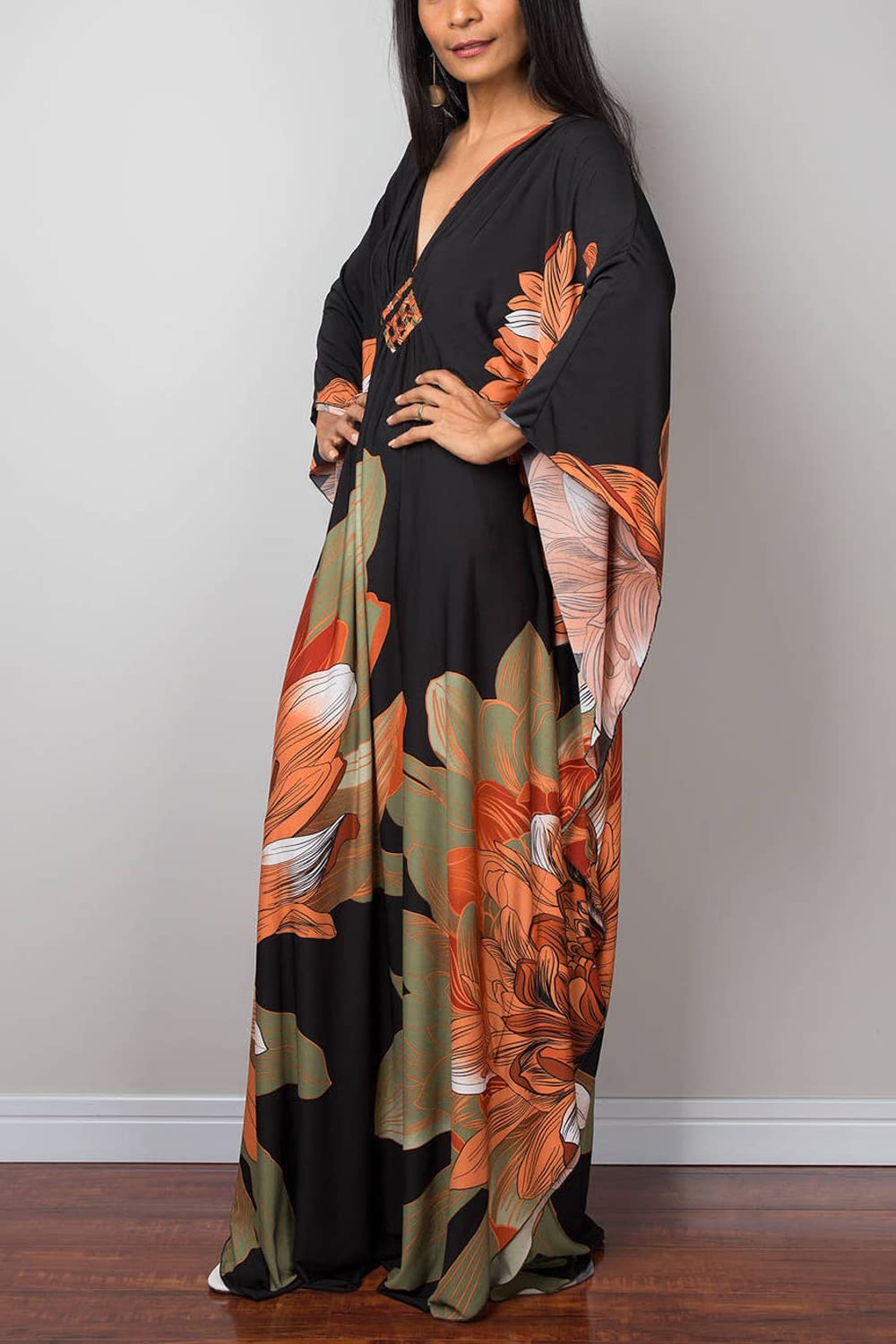 Femmes D'éTé Longue Caftan Maxi Robe BohèMe Plage Coverups Bikini Robe Loungewear Taille Unique