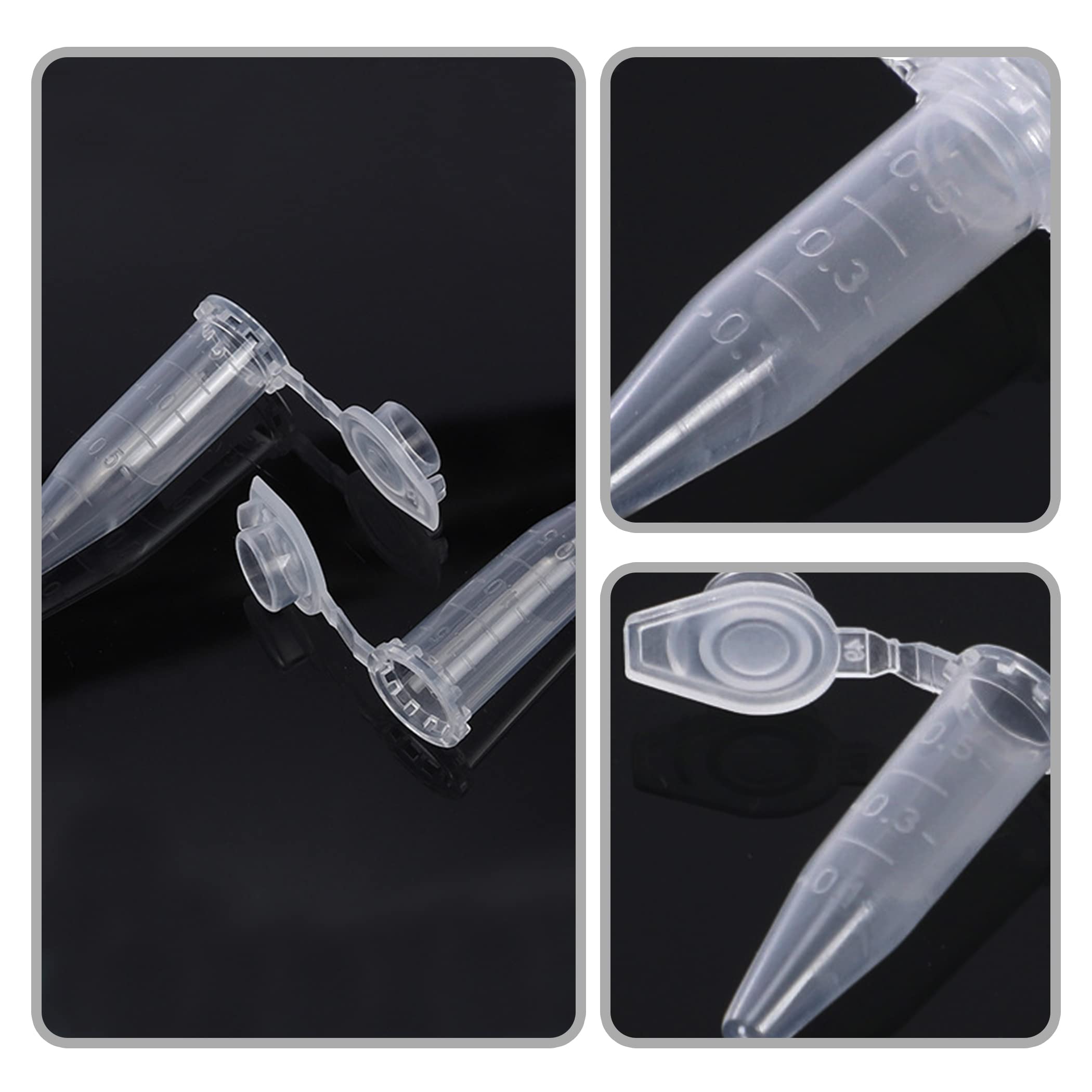 50 Pièces Tubes à Centrifuger de 1,5 ML Micro Tube à Centrifuger en Plastique Micro Tubes à Essai Flacon Plastique Tube à Essai Centrifuge Conique Microtube Adapté à Laboratoires