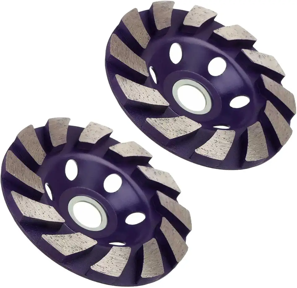 Kit com 2 Discos Rebolo Diamantado para Desbaste – Ideal para Parede, Concreto e Piso, Alta Performance e Durabilidade Compatível com Esmerilhadeira, Corte Preciso e Acabamento Profissional