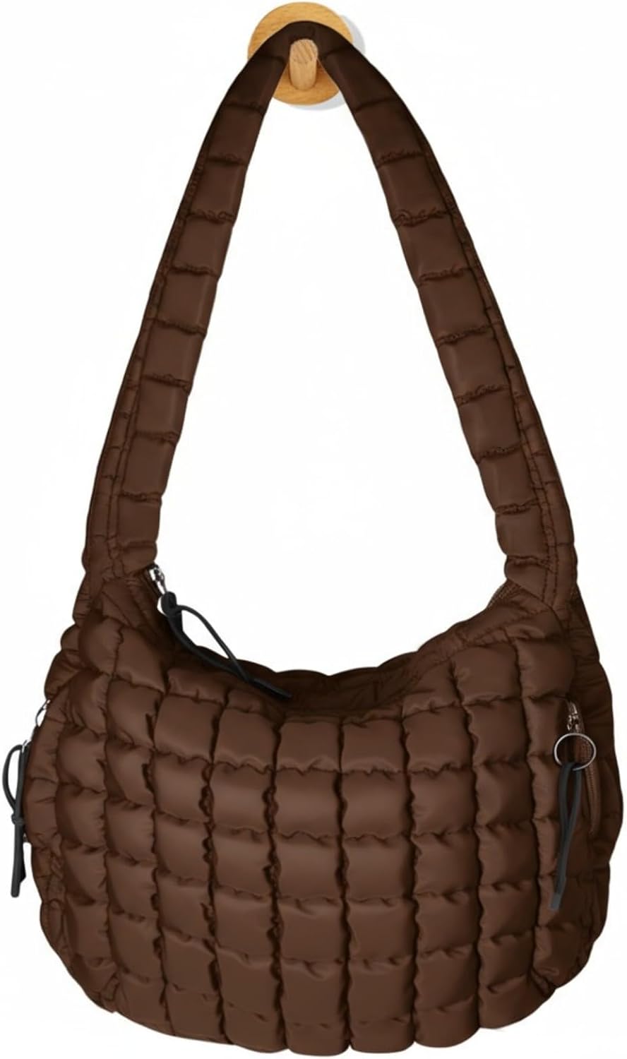 Quilted Puffer Tote Bag for Women, Lightweight Nylon...