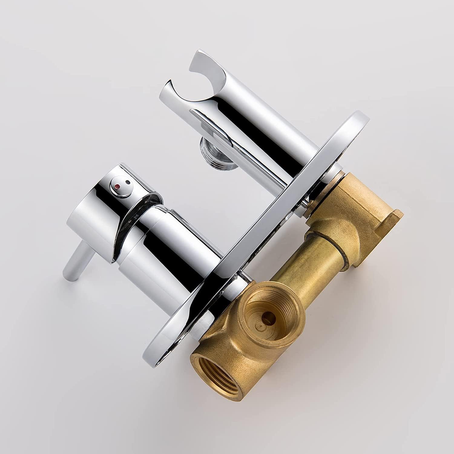 ToiletSpray Set HandheldSprayer for Toilet, Brass Cloth Diaper Sprayer Kit Chrome Baby Diaper Cloth Washer Hot and Cold Water HandheldToilet Attachment Sprayer with 1.2m Shower Ho(Round)