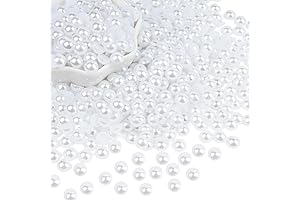 1000Pcs 8mm White Pearls for Crafting