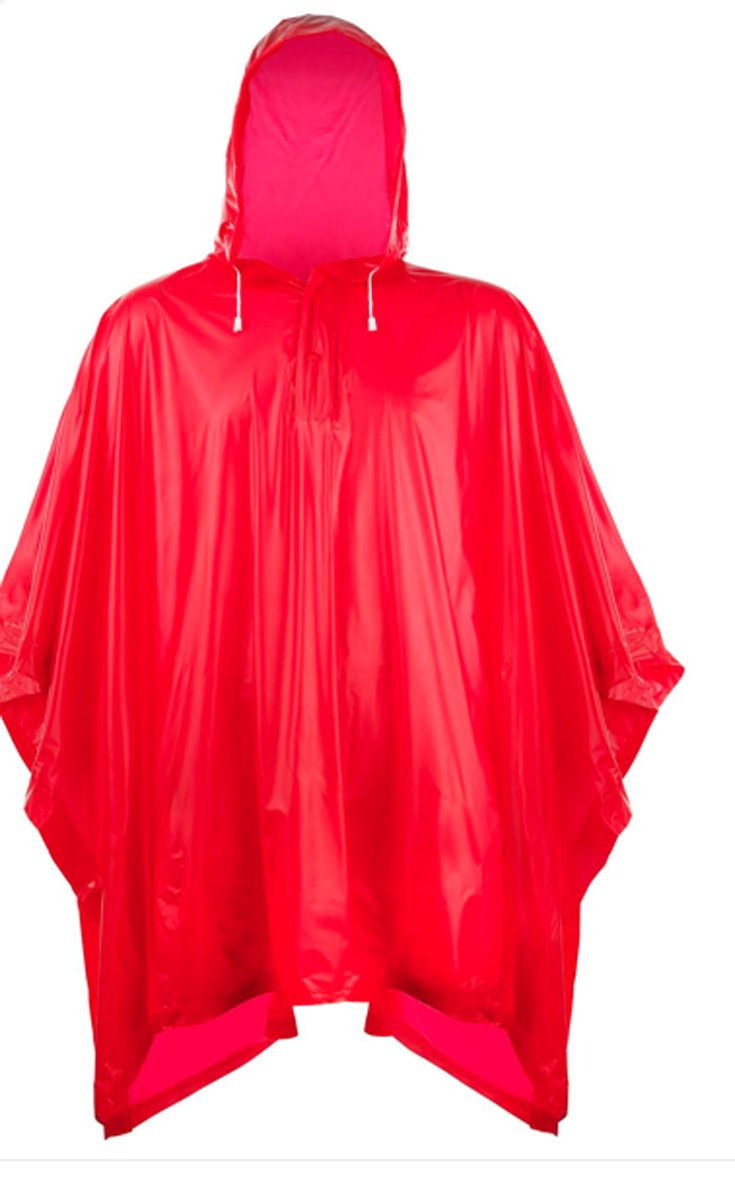 SplashmacsRain Poncho (Colour: Red, Size: ONE)