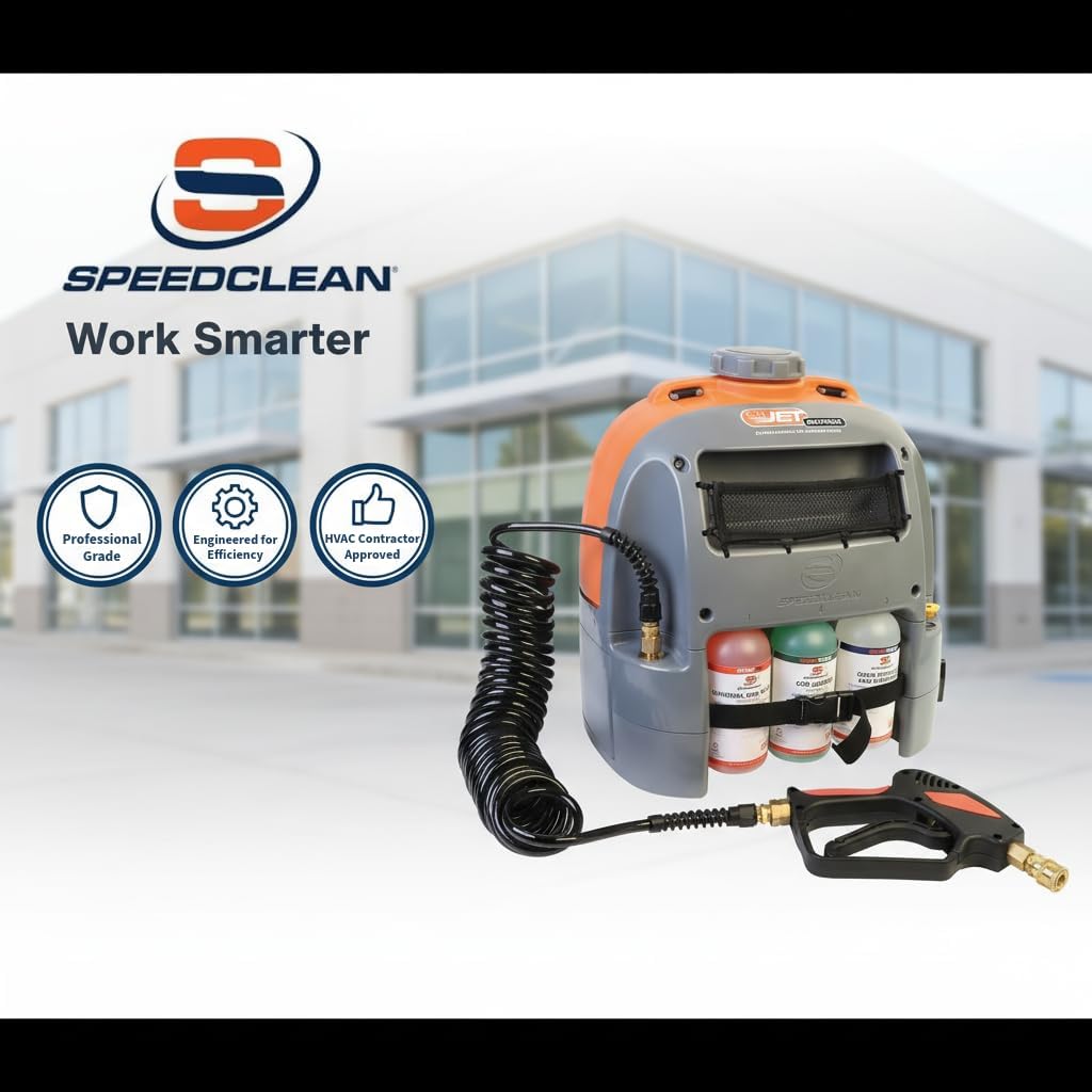 SpeedClean CJ-BKPK Portable CoilJet Backpack, Safely Cleans HVAC Coils