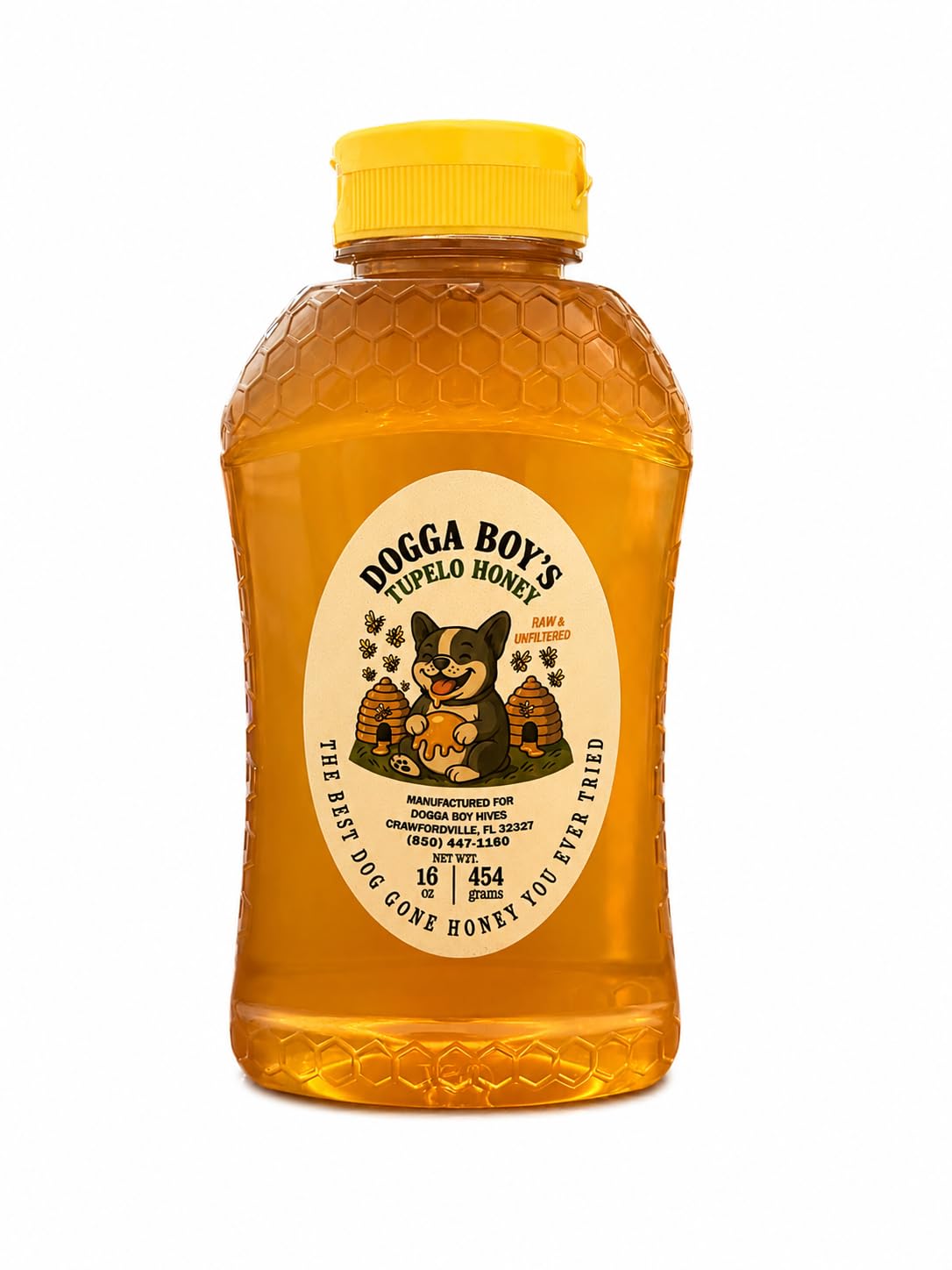 Dogga Boy's Raw & Unfiltered Tupelo Honey, 16oz (454g)