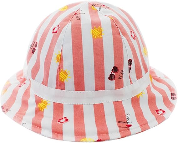 Amazon Co Jp アダ二ナ Adanina 帽子 キッズ Kids つば広 パイナップルプリント コットンハット お出かけ用 赤ちゃん 日よけ 子供サンバイザー 赤ちゃんキャップ ベビー ストライプハット 春 夏 バケットハット可愛い おしゃれ 服 ファッション小物