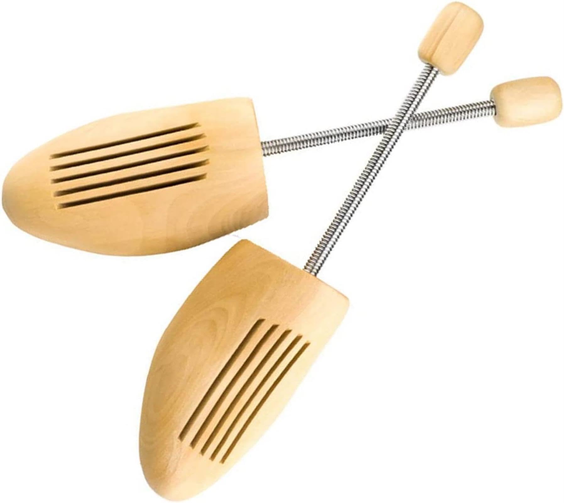 Árbol de zapatos de madera con espiral, árbol de zapatos de madera real que absorbe la humedad, camilla de zapatos con espiral para el cuidado de la forma del zapato, tensor de zapatos de madera,