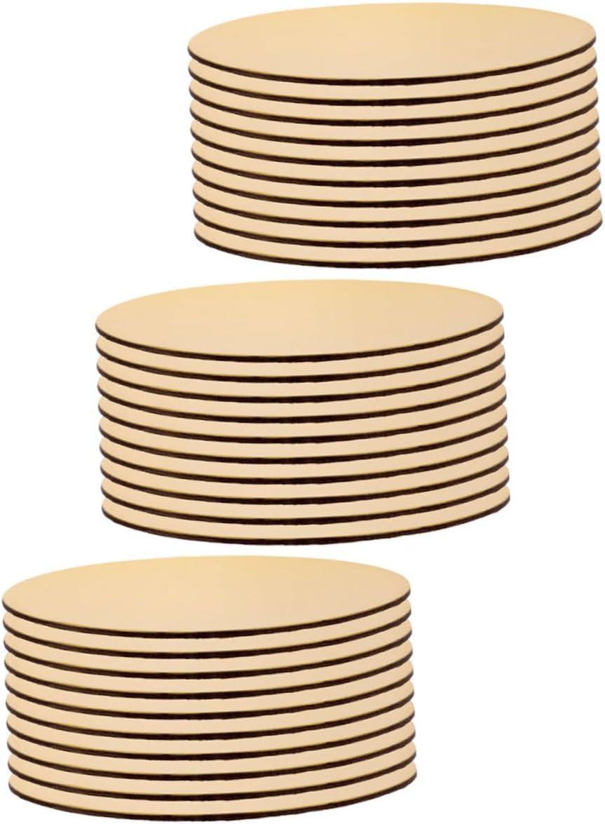 Zerodeko 60pcs Cake Boards Thickened Round Drums for Birthday and Wedding Cakes Non-stick and Display