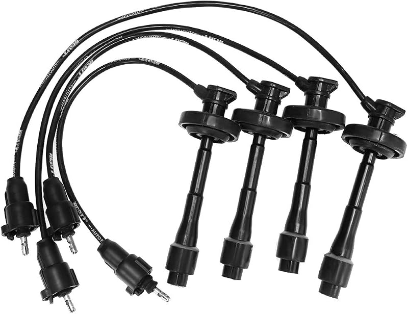 Jogo de cabos de vela Zreneyfex 7899 para Toyota Corolla e Chevrolet Prizm 1998 e 1999 – 4 unidades