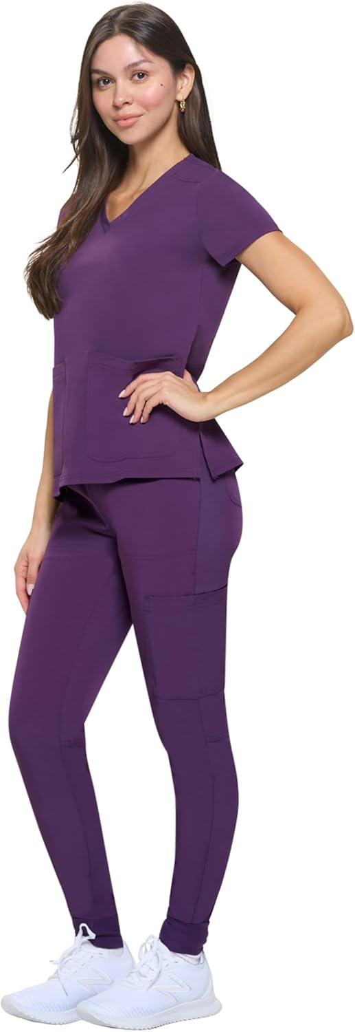 Natural Uniforms Womens Essential Cool Stretch Jogger Scrub Set with Regular and Petite Sizes - Image 2