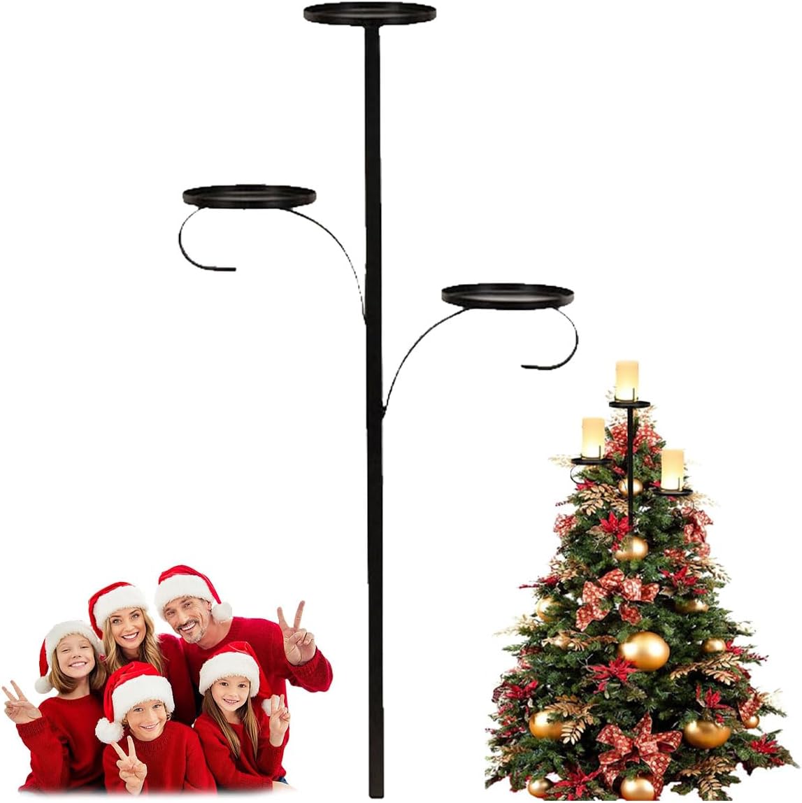 Triple Tree Topper,Black Triple Tree Topper,Shelf for