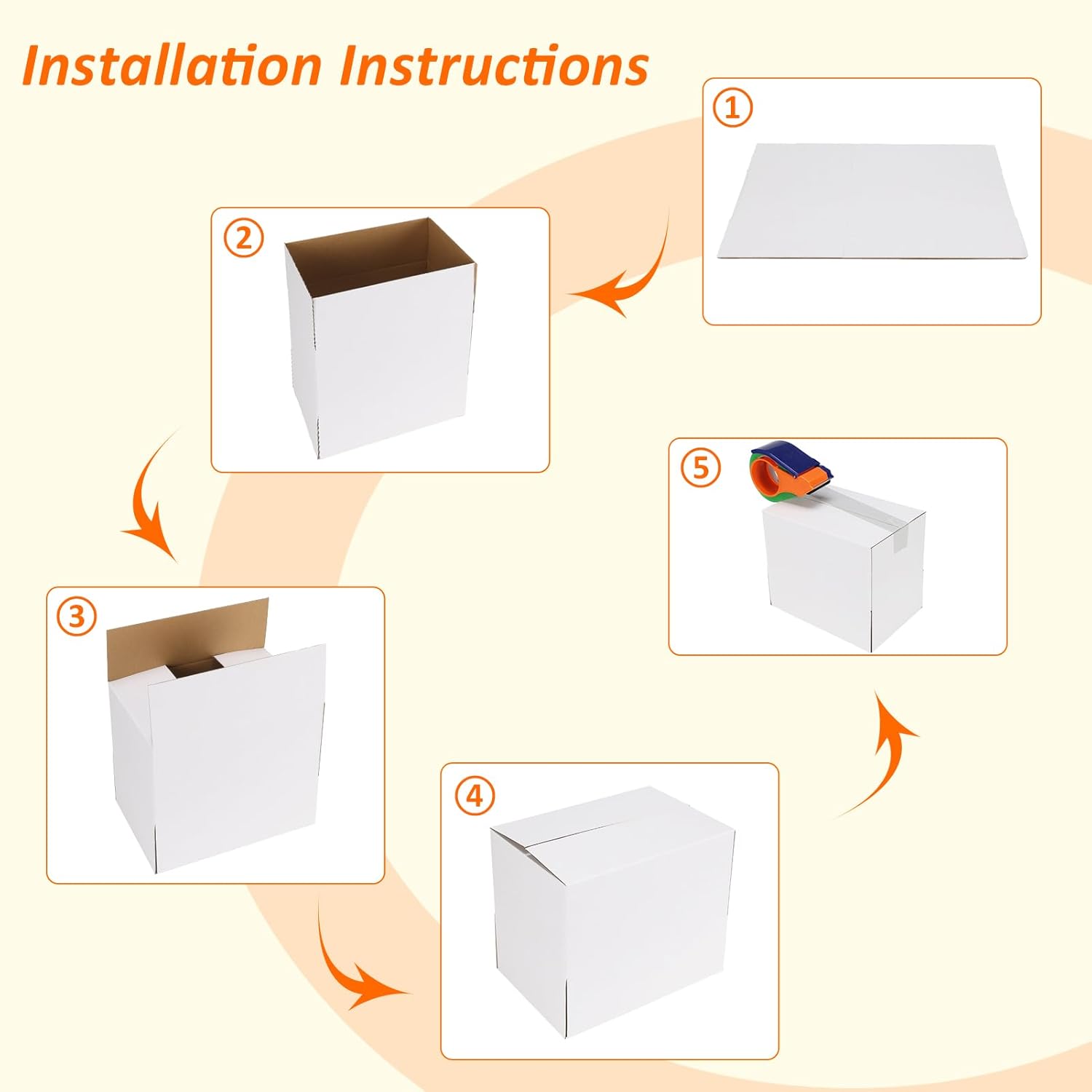 HORLIMER 10x7x5 Shipping Boxes Set of 30, White Corrugated Cardboard Mailer Box for Packing Small Business