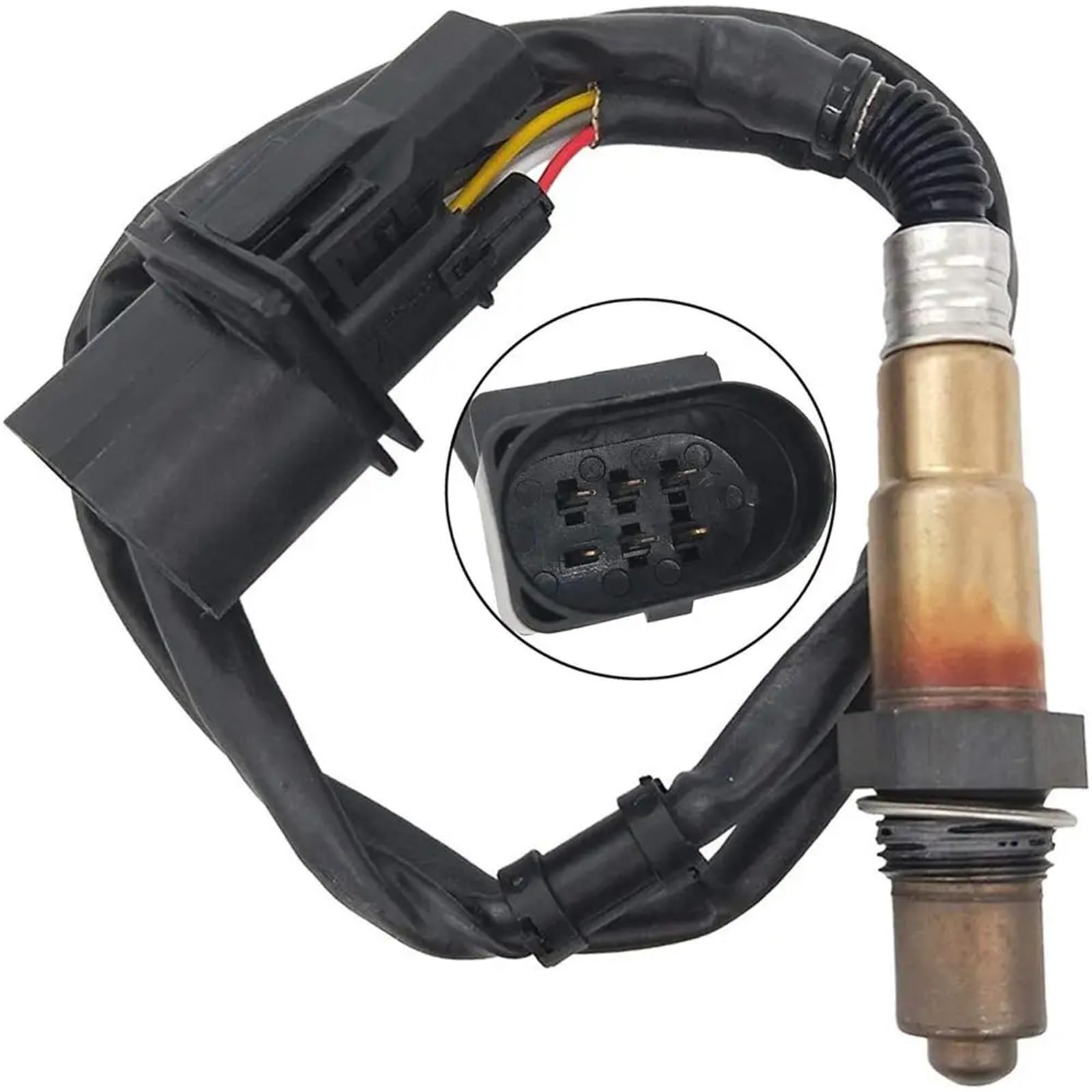 Avgas syresensor Pasuje do Audi pasuje VW Jetta 1.8L-L4 szerokopasmowy czujnik tlenu O2 6 pinów AFR 0258007057 17014 LSU4.2 021906262B 06B906265D O2-sensor