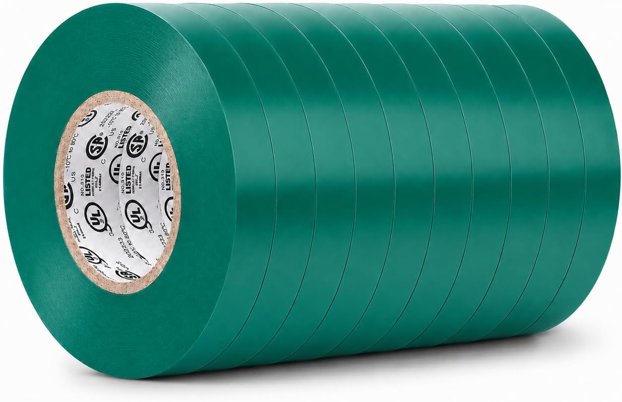 GGR Supplies EL-766AW Brown General Purpose Electrical Tape, 3/4 Inch x 66 Feet, 7 Mil PVC, UL/CSA Listed Core, 600V Flame-Retardant Insulation for Wire Splicing, Bundling & Color Coding, Pack of 1