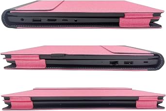 Laptop Case for Lenovo IdeaPad Slim 3X - 2025/IdeaPad Slim 3 15Q8X10 Laptop 15.3''[not Compatible with Any Other Model] ,IdeaPad Slim 3 15AHP10 2 in-1 PU Leather Inside Pocket Cover (Pink)