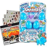 Zuru Smashers Dino Egg Series 3 Toys Set ~ 8 Pack Dinosaur Egg Surprise Toys with Bonus Stickers (Dinosaur Party Favors, Party Supplies Bundle)