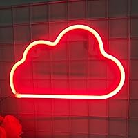Vista 77 de Cloud Neon Signs, LED Light for Wall Decor, Battery or USB Powered for Bedroom Aesthetic Teen Girl Kid Room Christmas Wedding Party (White)