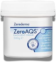Zeroderma ZeroAQS Emollient Cream, 2-in-1 Emollient & Soap Substitute, adds moisture for the relief of flaking dry skin conditions. 500g