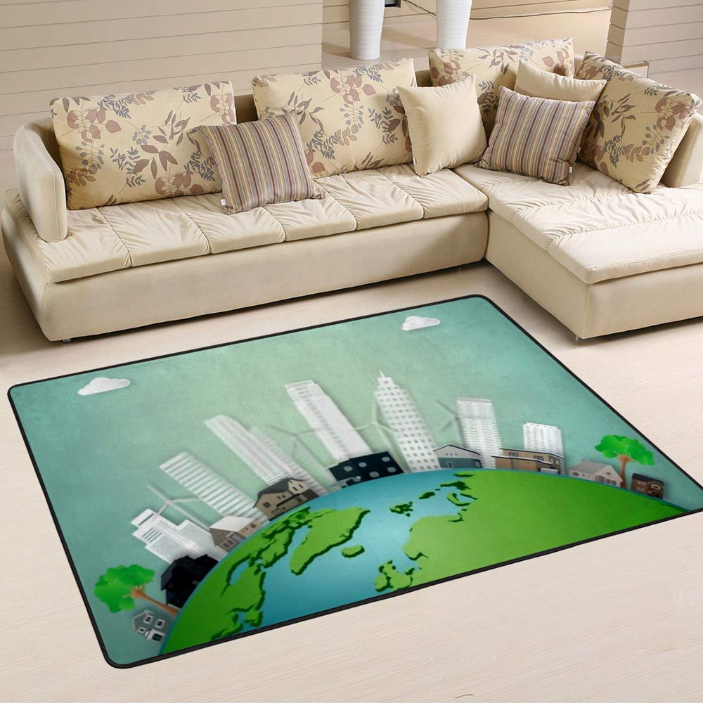 Tapis moderne en microfibre doux et sans peluche pour chambre