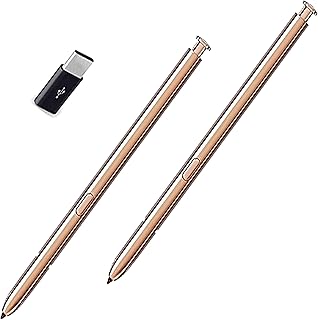 2 Pack Gold Note 20 Ultra Replacement Stylus Pen Touch S Pen ( with Type-C Covertor ) for Samsung Galaxy Note 20/ Note 20 Ultra All Carriers