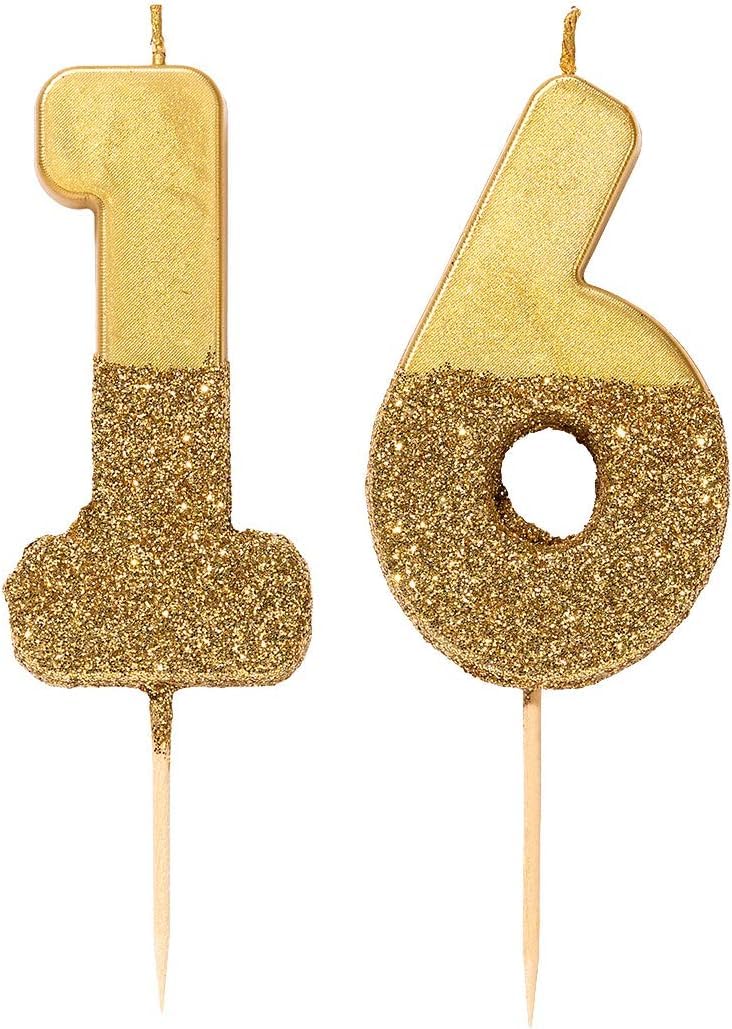 Talking Tables Wit en Goud Nummer 3 Kaars Premium Kwaliteit Cake Topper Decoratie | Voor Kinderen, Volwassenen, 30e Verjaardagsfeest, Verjaardag, Mijlpaal, GoldCandle3