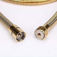 Vista 5 de Reemplazo de manguera de ducha,Manguera de cabezal de ducha extra larga de 79 pulgadas,Accesorio de manguera de ducha de bidé dorado titanio