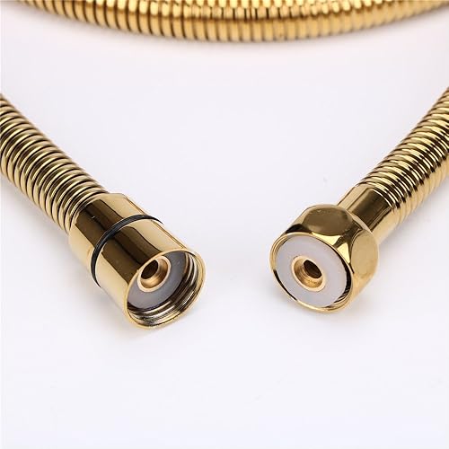 Miniatura 5 de Weirun Reemplazo de manguera de ducha,Manguera de cabezal de ducha extra larga de 79 pulgadas,Accesorio de manguera de ducha de bidé dorado titanio