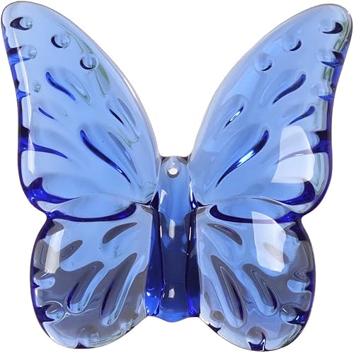 Miniatura 8 de WEISIPU Figura de mariposa de cristal coleccionable, estatua de adorno de cristal para decoración de mesa de pisapapapeles para oficina en casa,