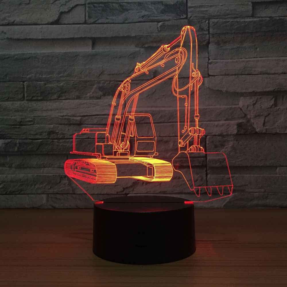 SWTZEQ 3D Lámpara De Noche Excavador Lámpara De Ilusión LED Con Control Remoto Y 16 Colores Que Cambian Juguete, Niños Niña Cumpleaños Regalos Creativos Navidad Decoración