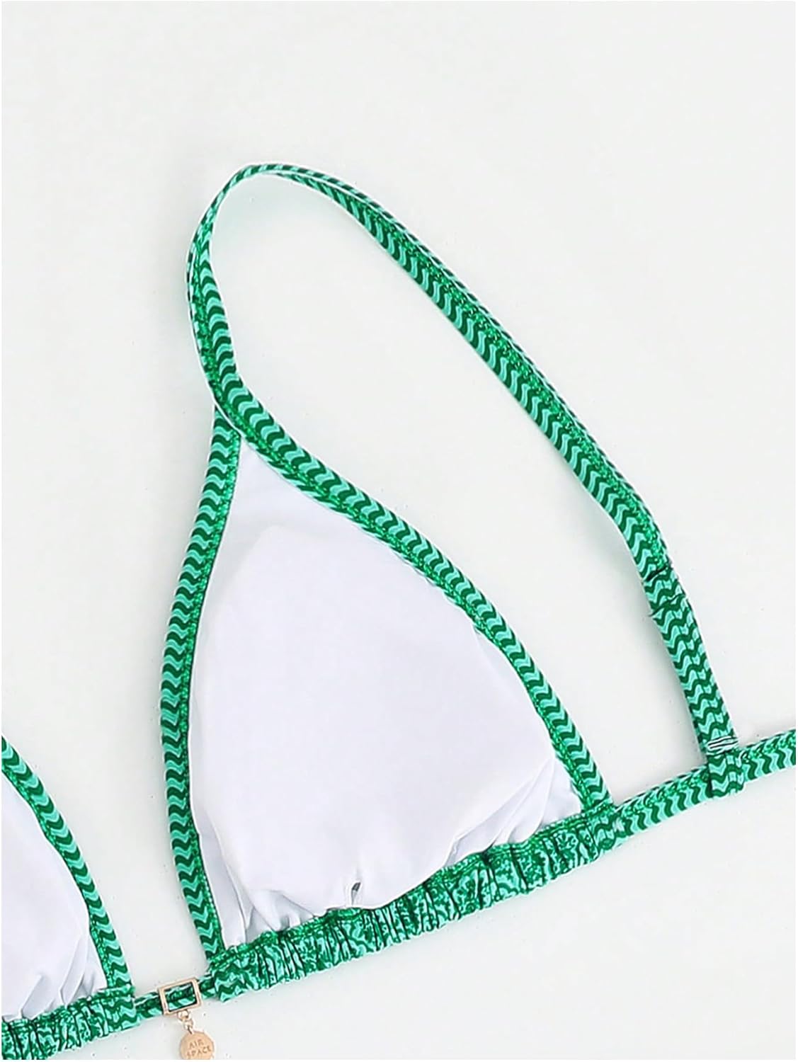 MakeMeChic Women's Plus Size 2 Piece Bikini Set Floral Triangle Tie Back Bathing Suit Swimsuit