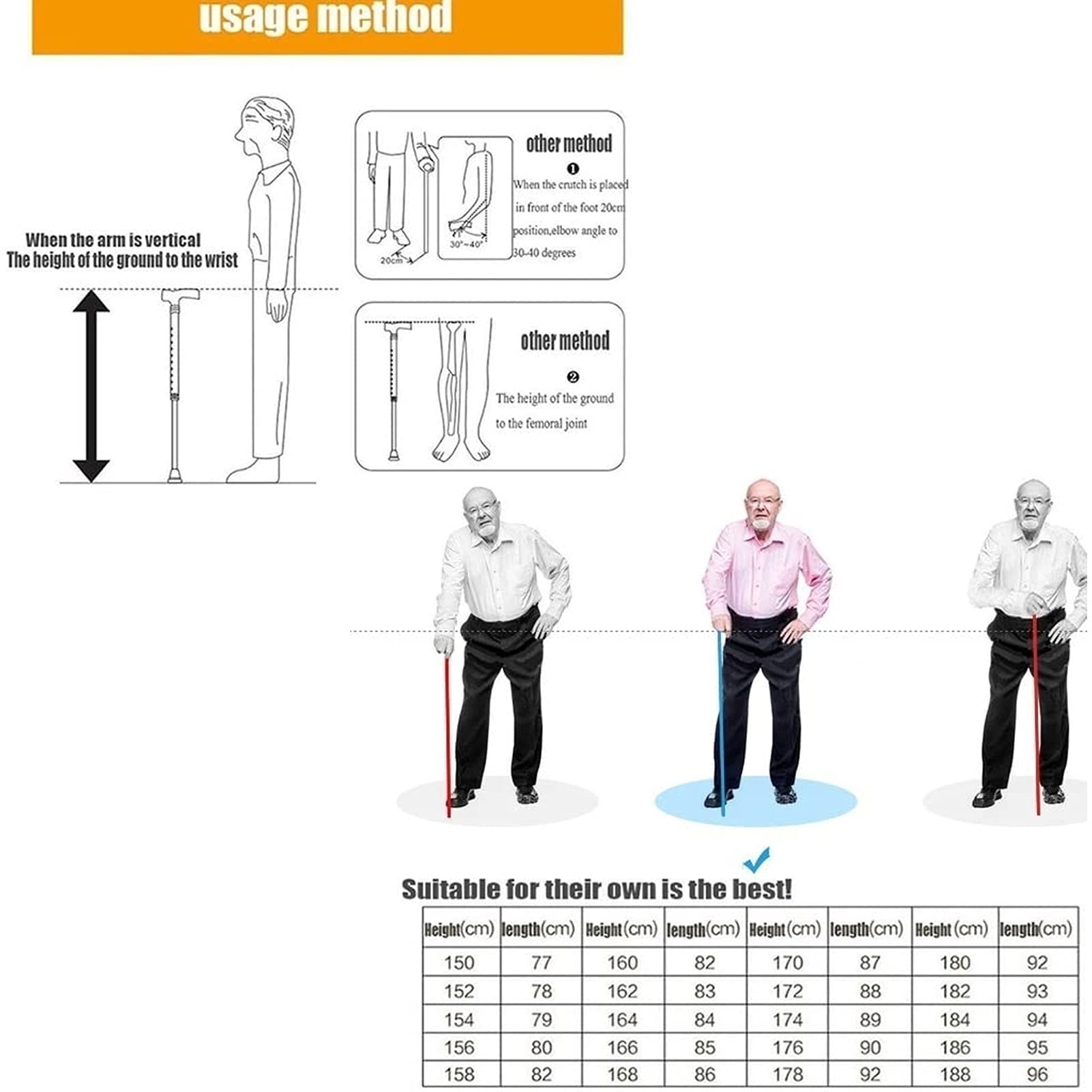 Manici per bastone da passeggio - Supporto per bastone Bastone da trekking con canna quadrupla leggero con piedi a 4 punte Bastone da trekking Stabilità extra, ausilio per la deambulazione flessibile