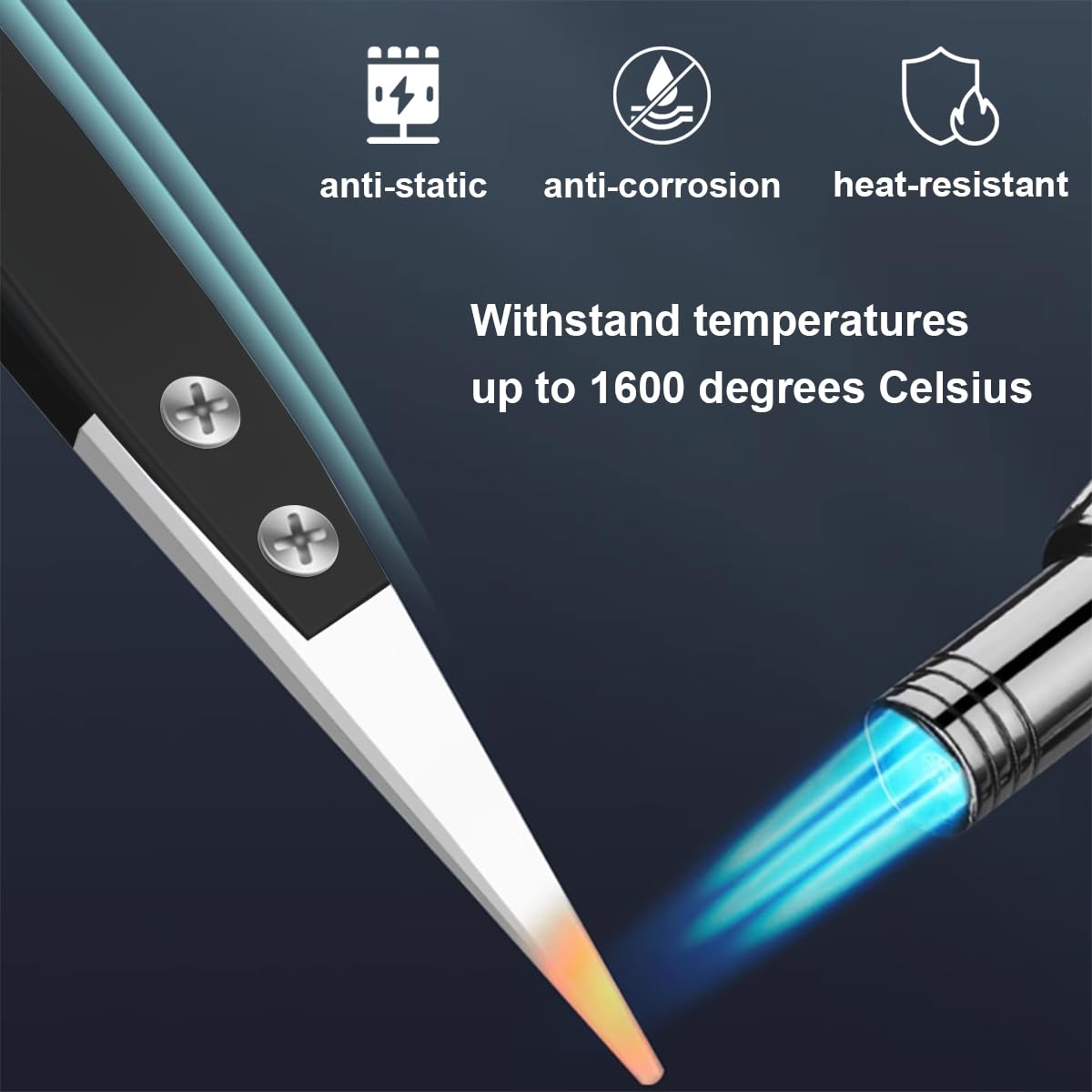 ZHUROUPU 4 Pcs Reverse Tweezers - Image 4